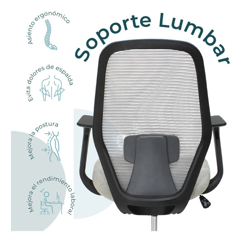 Silla Ejecutiva Bastia 8349 Color Negro/Beige