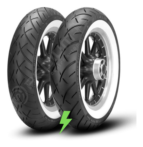 Par Pneu Harley 883 Mh90-21 150/80-16 Metzeler Faixa Branca