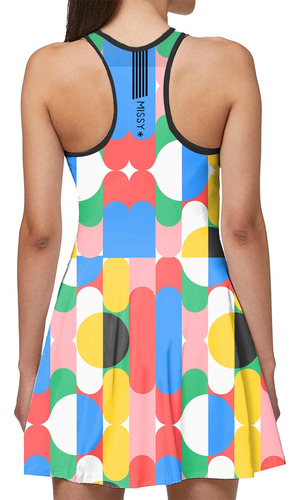 Imagem 2 de 6 de Vestido Beach Tennis C/ Shorts Colorido Vintage Beachwear