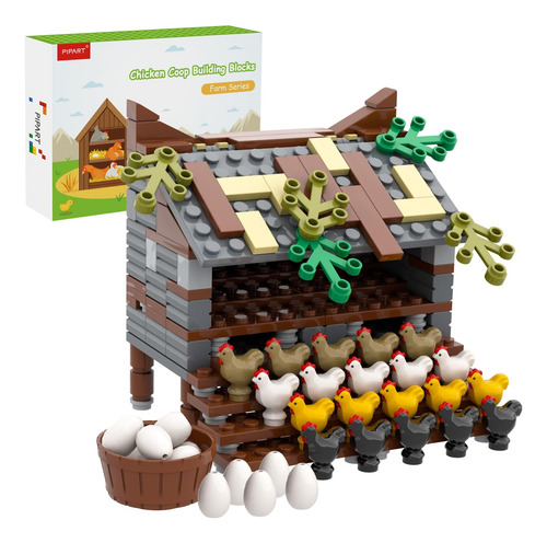 Pipart Juego De Bloques Para Construir Gallinero Modular