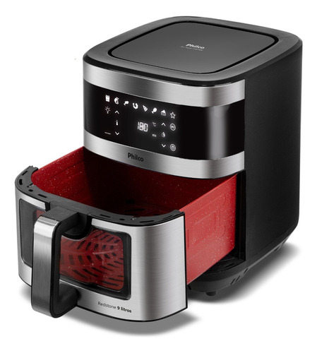 Air Fryer Philco 9L Visor Glass Painel Digital PAF90C 220V