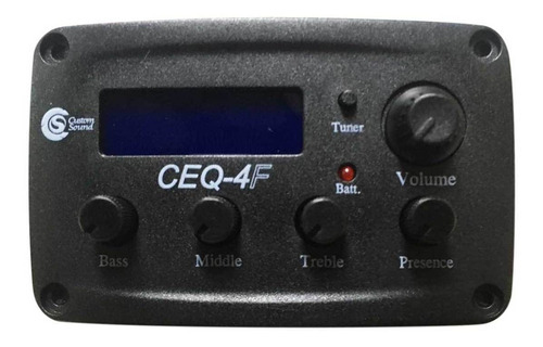 Captador P Violão Flat C Pré E Eq Custom Sound Ceq 4f