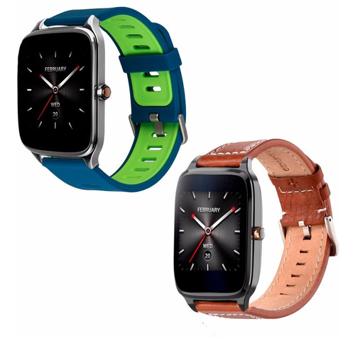 Combo Correa Deportiva + Piel Para Zenwatch 2 1.63 Pulgadas