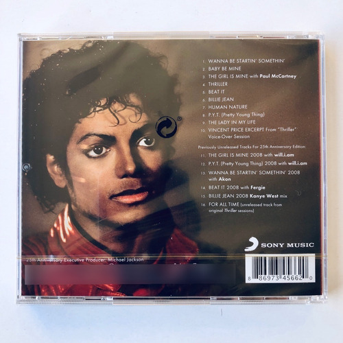 Michael Jackson Cd Thriller 25 Aniversarios Alemania Bonus