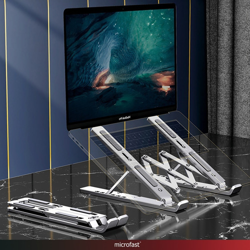 Imagen 10 de 10 de Soporte Notebook Aluminio Regulable Tablet Celular Portatil