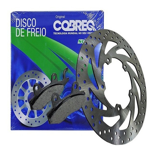 Disco De Freio Dianteiro + Pastilha Fazer 250 2010 Cobreq