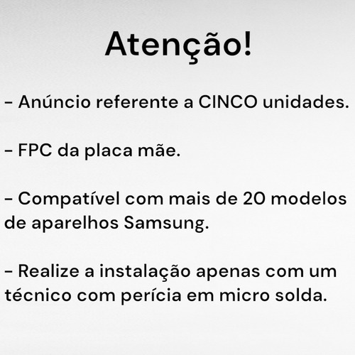 Conector Fpc Placa Samsung A33 A42 A52 A53 78 Pinos Kit 5 Un
