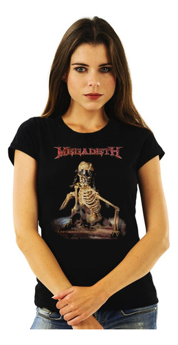 Polera Mujer Megadeth The World Needs A Hero Metal Impresión