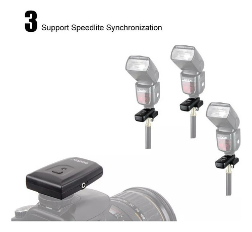 Radio Flash Godox Ct16 Canais Com Transmissor E Receptor Cor Preto