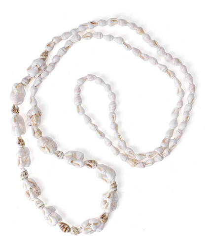 Kelitch Collar Largo De Perlas De Concha Collar De Cuentas D