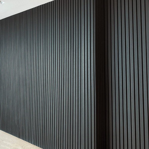 Painel Ripado Wpc Externo Cores Kit 5 Un - 2,90m X 20cm Cor Preto Teca