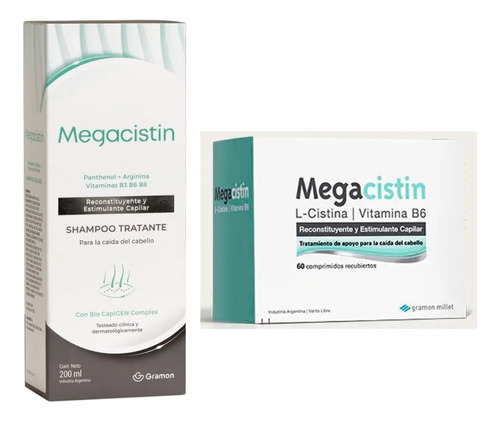 Combo Megacistin Shampoo X200ml + 60 Comprimidos 