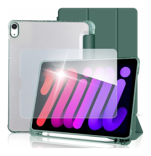 Mica + Funda Folio Ranura Para iPad Mini 6 6ta A2568 A2567