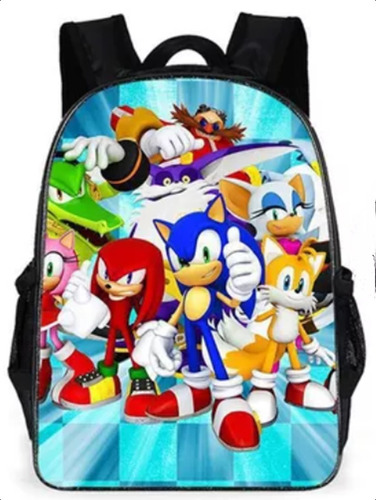 Mochila Sonic Para Niños, 3 Piezas, Bonitas Bolsas De Jardín