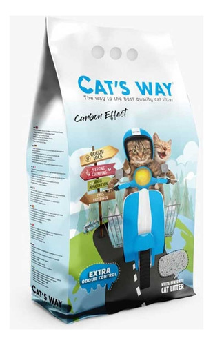 Arena Sanitaria Cats Way Con Carbono Activado 8.5kg. Np x 8.5kg de peso neto  y 8.5kg de peso por unidad
