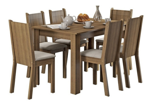 Juego Comedor 6 Sillas Resistente 