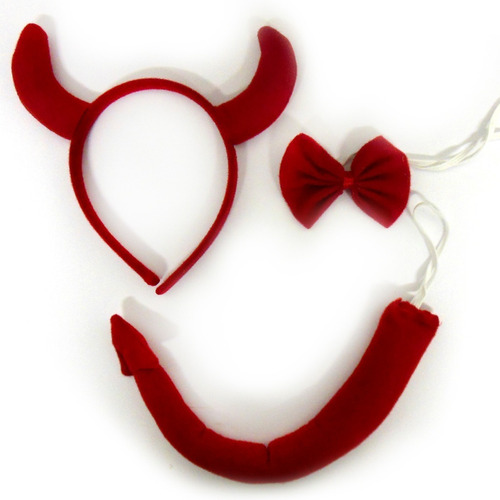 Imagem 1 de 5 de Kit Diabinha Halloween 3 Peças