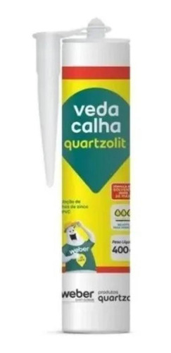 Cola Veda Calha Cinza 400g Quartzolit