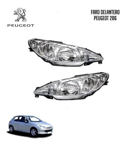 Faro Delantero Peugeot 206 Rh/lh