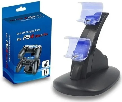 Cargador Base Carga Dual Para Controles Ps4 Pro Slim Soporte