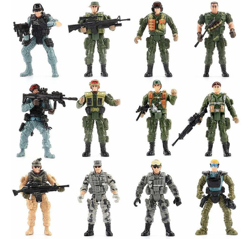 Juego De Figuras De Acción De Soldados Del Ejército Estad.