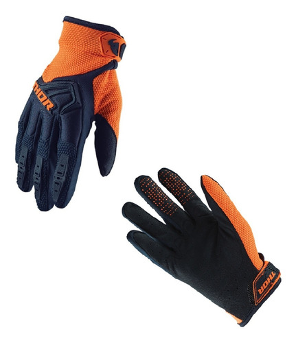 Guantes Moto Deportivos Mx Thor Negro Naranja