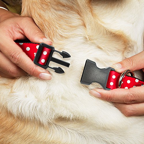 Collar Plástico Minnie Mouse - Rojo/blanco - 1/2puLG Ancho