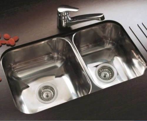Combo Bacha Johnson Doble Rr63 + Canilla Monocomando Cocina