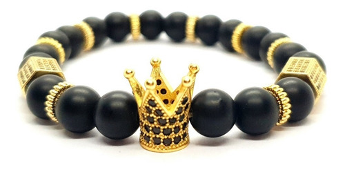 Conjunto Pulseras Corona Y Ancla Hombre Ajustable Moda 2021