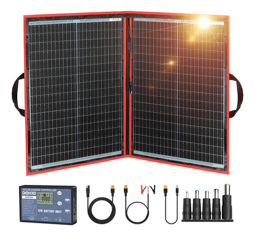 Dokio Xx Panel Solar Monocristalino Plegable De 12 Voltios