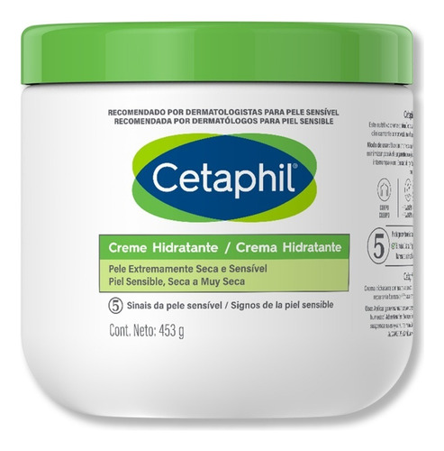 Cetaphil Creme Hidratante Corporal Pele Seca E Sensível 453g