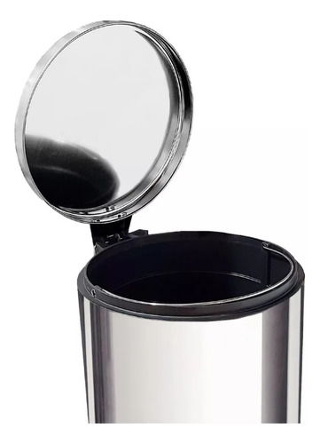 Set 3 Bote Basura Papelero Acero Inoxidable Pedal 5 Litros