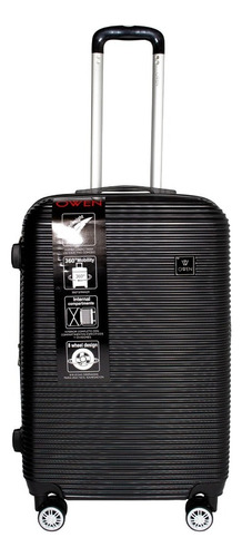 Owen Valija De Viaje Rígida 24'' Mediana Expandible Ow40003 Color Negro Ow40003 24