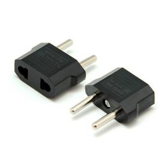 ADAPTADOR ENCHUFE PLANO A REDONDO CLAVIJA PARA EQUIPOS AMERICANOS USA A EUROPEO