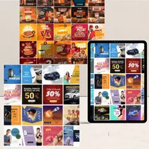 Comprar Pack 200 Artes Mídias Sociais Editáveis Em Photoshop