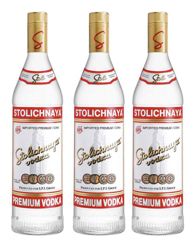 3 Vodka Stolichnaya Litro