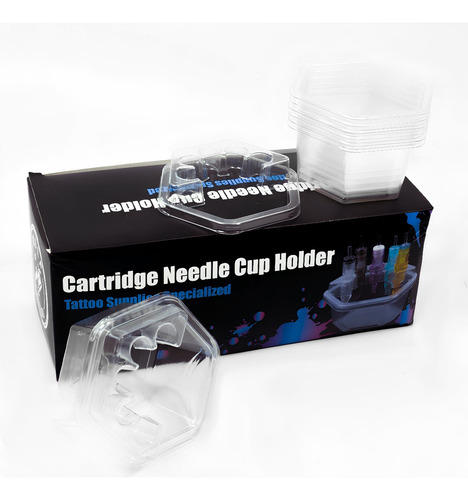 Porta Cartuchos Hexagonal Para Tatuaje 20pz Desechable