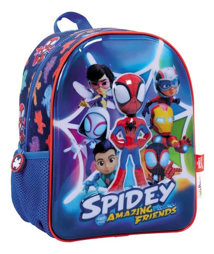 Spidey Mochila Espalda 3d Jardin 12 Spiderman Azul Diseño de la tela Amazing Friends