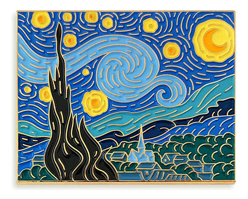 Pin De Solapa Esmaltado Con La Noche Estrellada De Van Gogh