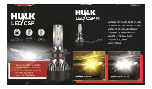 Cree Led Hulk Con Chip Csp 40000lum