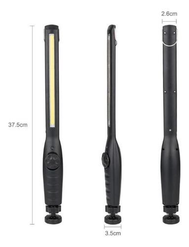Luz De Trabajo Recargable Cob Led Linterna Coche Para