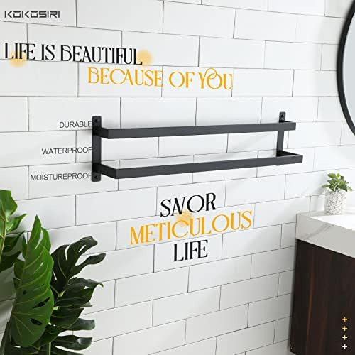 Kokosiri Toalleros Negros Toalleros De Baño 32 Pulgadas Baño