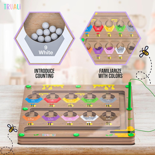 Laberinto Magnético De Colores Y Números - Juguetes Para Con