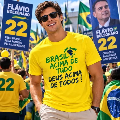 Camiseta unissex Flávio Bolsonaro frase popular