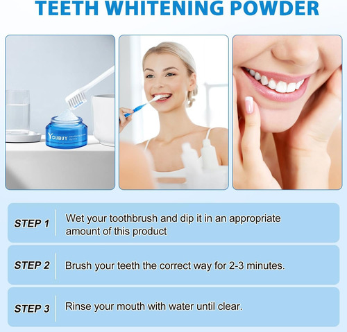 Polvo Blanqueador De Dientes Con Probióticos Aliento Fresco