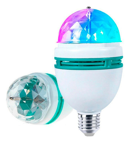 Lâmpada LED RGB Lights Swivel Ball Colors Discoteca