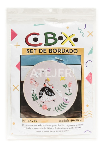 Imagen 4 de 6 de Set De Bordado Completo Marca Cbx Modelo Cx049 De 20 X 20
