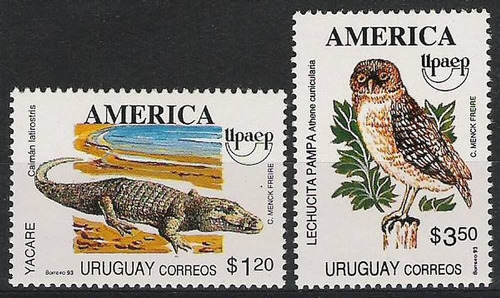 Tema América Upaep - Fauna - Uruguay - Serie Mint