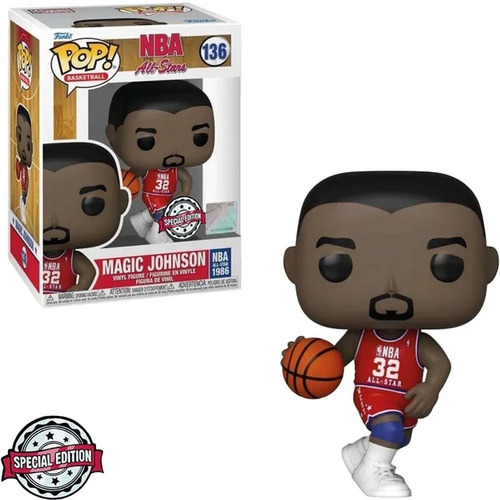 Funko Pop! Basketball: Nba All-stars - Magic Johnson #136 Ex