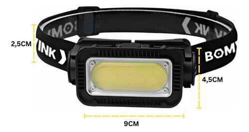 Lanterna Testeira 800 Lúmens 5 Modo Luz Led Recarregável Usb